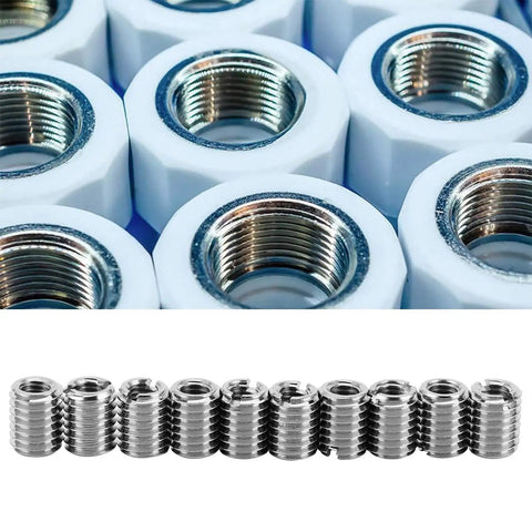 10 Piece Thread Repair Insert Kit For Cars And Machinery, Fix Stripped Threads Fast From M5x0.8 To M8x1.25, 0.4in Length, 303 Stainless Steel, Corrosion Resistant, Save Parts And Downtime With Easy DIY Install.