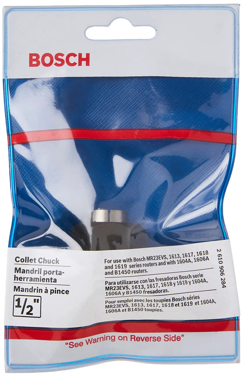 Half Inch Collet Chuck For Bosch 1613 1617 1618 1619 Series Routers in packaging