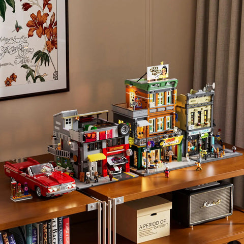 Low Rider Big Red Car Building Bricks Set With Street Fusion Vehicle Engineering And Lighting Model Modular Collection Kit Featuring 969 Pieces For Adults Teens And Car Lovers on display table