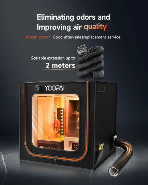 Dual Resin 3D Printer Enclosure With Vent Kit And LED Light Odor Busting Dustproof And Noise Reduction Large Internal Space