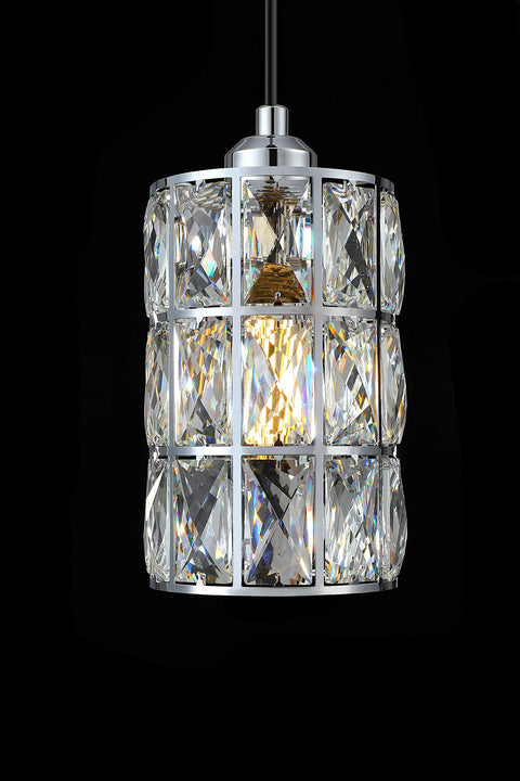 Adjustable 1-Light Indoor Kitchen Island Pendant Light With 6-Inch Drum Glass Shade Modern Farmhouse Vibe Ceiling Fixture