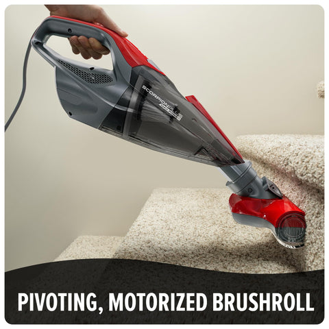 Scorpion Plus Handheld Vacuum Cleaner With Powerful Suction Lightweight Corded Design cleaning stairs with pivoting tool
