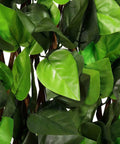 Expandable Fence Privacy Screen For Balcony And Patio 2 Pack Faux Ivy Fencing Panels With Willow Frame close-up view of green leaves
