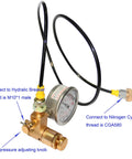 JY03 Nitrogen Gas Charging Kit For Hydraulic Breaker Hammer With M10 1 Thread Connection, showing pressure gauge and adjusting knob.