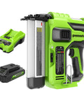 24V 18-Gauge Brushless Cordless AirStrike Brad Nailer Kit With USB Power Bank Battery And 2A Fast Charger, Ultra Lightweight