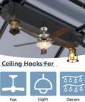 Interior view of aluminum gazebo roof showing ceiling hooks for fan, light, and decor in 10x12 Hardtop Aluminum Framed Outdoor Gazebo With Double Polycarbonate Roof For Patio And Garden Hangout Ready Durable Pavilion With Curtains And Netting, UV Protection And Easy Setup For Lawn And Backyard.