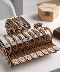 Mechanical Celesta Wooden Puzzle Kit For Adults, 3D DIY Musical Instrument That Doubles As A Functional Mini Piano, Music Box And Xylophone Brain Teaser, 4.7 Inch Tall Wood Model, wooden keys