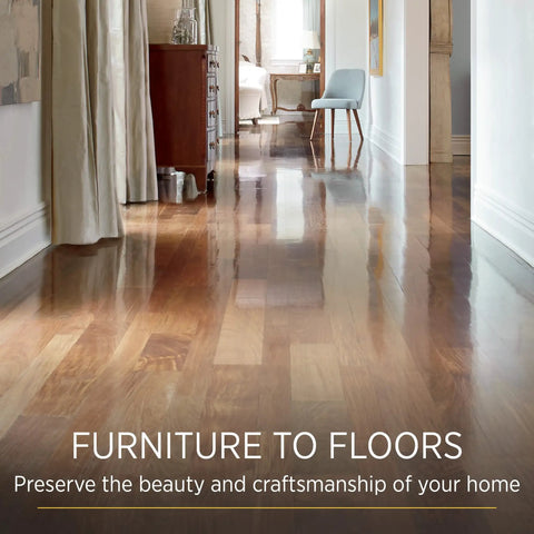 Premium Clear Lacquer Spray Aerosol Delivers A Legit Satin Finish For Indoor Wood Crafting on a polished wooden floor.