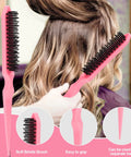 3 Pcs Slick Back Hair Brush Rat Tail Comb Edge Brush Set for Girls, Kids, Toddlers. Soft nylon bristles in use on hair.
