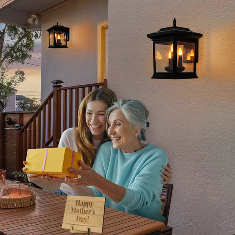 Outdoor Solar Lanterns Waterproof Hanging Lights for Garden Patio Lawn Pathway and Wall Flickering Ambience Durable IP65