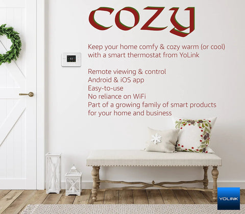 Smart Thermostat For Heat Pumps With Android And iOS App Control From Anywhere No Fuss Setup With Hub Or SpeakerHub Required Eco Mode Remote Temperature Control And Energy Saving Home Automation installed on wall