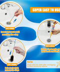 Heavy Duty 30 Inch Drain Snake Snagging Hair Clogs In Showers And Sinks Reusable Nylon Hook Auger steps for removing clogs.