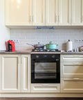 Modern kitchen with 60 Pack Square Cabinet Handles In Brushed Nickel Stainless Steel Drawer Pulls For Kitchens Cabinets Cupboards And Furniture.