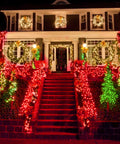 Two Pack Solar String Lights Outdoor Copper Wire 80Ft Total 240LED Waterproof Fairy Lights With 8 Modes Red Christmas Decoration