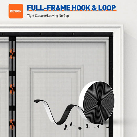 Magnetic Screen Door For 72 By 96 Inch Opening Fits 74 By 97 Screen Heavy Duty Fiberglass Mesh With Strong Magnets French Style