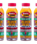 Liquid Copper Block Seal For Intake And Radiator Leaks, Stops Coolant Loss Permanently, Antifreeze Safe, 18 Oz Per Bottle, 4 Pack
