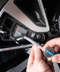 Pro Grade Brake Disc Measuring Slider And Thickness Gauge For On Vehicle Checks No Wheel Removal Required 395 Millimeter tool in use