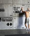 Three Piece Gym Wall Decal Be Stronger Than Your Excuses No Pain No Gain Beast Mode Inspirational Quotes Vinyl Wall Art