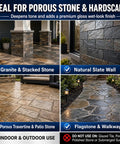 Slick Wet Look Stone Sealer Hella Durable Water Based Color Enhancer For Outdoor Pavers Concrete Patio Driveway Brick Masonry Rock Solid Finish In One Full Gallon applied on granite, patio stone, and natural slate surfaces.