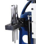 Pro Grade Benchtop X Y Mortiser With Sliding Axis Table And Half HP 1750 RPM Motor drill bits close-up