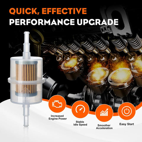 15 Micron Fuel Filter Replacement For Kohler Engines CH20S CH25S CH670S CH730S CH750S LH640S graphic with engine image