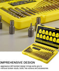 35 Piece Screw Extractor Set With Left Hand Drill Bits and Multi Spline Extractors for Removing Broken Bolts and Stripped Screws