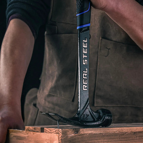 21 Oz One Piece Forged Milled Face Framing Hammer With Rip Claw 0517 Black Beefy High Carbon Steel used in carpentry