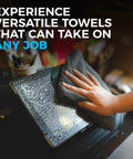 Using All-Purpose Microfiber Cleaning Towels Pack 12, 16x16 Inches, 300gsm, Highly Absorbent, Lint-Free and Streak-Free, Kitchen and Bath Workhorse on surface