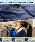 Lightweight Three Season Camping Sleeping Bag For Adults And Kids With Compression Sack, water-resistant shell and machine washable