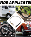 Go-To 21 Inch Tire Inflator Gauge Hose Replacement With Locking Chuck And Brass Connector 3/8-24 UNF Threads For Quick PSI Checks, Heavy Duty Air Line, Handles Up To 300 PSI Working Pressure And 1100 PSI Burst on RV, bike, motorcycle, car