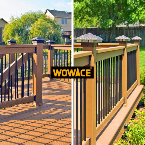 Aluminum Deck Railing Brackets Connector For 2x4 Posts To Handrails, Actual 1.5x3.5 Inches, Heavy Duty Black, 12 Pack, Durable Aluminum Alloy, Easy Install For Wooden Deck Railing Systems