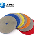 7 Inch Glass Electroplated Diamond Polishing Pads 4 Piece Set With Grits 60 120 200 400 for wet or dry sanding displayed