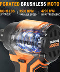 Cordless Impact Driver Tool Only With A Beast Brushless Motor 2300 Inch Pounds Torque Four Speed Settings