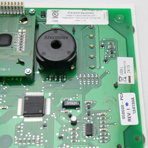 Heavy Duty Remote Annunciator Panel With An Eighty Character Backlit LCD Display And Four Line System Message Layout close-up circuit board