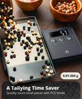 Ultra Precise Pocket Scale With 300 Gram Capacity And 0.01 Gram Increments, showing bead counting with backlit LCD display