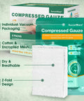 8 Pack Sterile Z Fold Gauze Rolls 4.5 Inch By 4.1 Yards 6 Ply Wound Compression packaging with gauze roll close-up