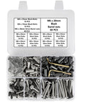 100 Piece Mixed M6 Metric Furniture Bolts And Woodworking Screws In Assorted Lengths Solid Heavy Duty Gear in storage box.
