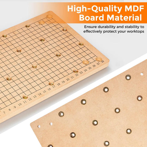 Heavy Duty MDF Spoilboard for 3018 Router Machines, Fits 3018 Pro Ultra and 3018 PRO MAX, 300 x 180 x 12mm, with grid and M6 holes visible