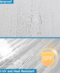 No Hassle Easy Peel And Stick Asphalt Roofing Roll With Reflective Foil Backing For Heavy Duty Waterproof Leak Patch And Summer Heat Deflector 39 By 16 Feet showing waterproof surface with water droplets.
