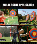 Backyard Archery Target Three Layer Thick Straw Circular Target with color rope for bow shooting in various outdoor scenes