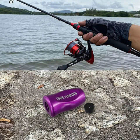 Lightweight Purple Fishing Reel Knob Handle Grip Replacement Parts For Baitcasting Reels And Water Drop Rods Ultimate ABS Upgrades, 15mm