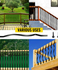 Wave Arc Aluminum Deck Balusters 32.25 Inch Long 51 Pack With Screws for Wood and Composite Deck Rails in various uses