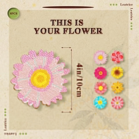 8Pc Flower Diamond Art Coasters Kit For Adults Beginners Women With Holder And Tools Includes 8 Round Diamond Painting Coasters