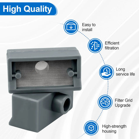 Opal Nugget Ice Maker Filter Screen Replacement For 2.0 And 1.0 Nugget Ice Makers Keeps Water Clean Smooth Ice Easy Snap In Install Premium Filtration For Crystal Clear Ice gray mesh filter screen with housing