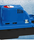 High Efficiency Condensate Removal Pump For HVAC And Dehumidifiers 84 GPH 115 Volt One Thirtieth Horsepower Blue Device