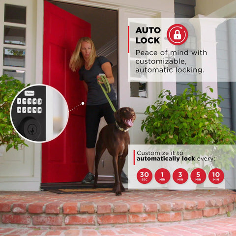 Slick Matte Black Electronic Deadbolt Door Lock With 10 Button Keypad For Zero Fuss Keyless Entry And Hella Secure Auto Locking To Keep Your Home Locked Up Tight Without Breaking A Sweat At All