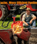 Cordless Fuel Transfer Pump With Auto Stop Portable Spill Free Quick Fill For Fuel Transfer Works With DeWalt 20V And Milwaukee M18 Batteries Great For Lifting Drums And On The Go, 5 GPM pump filling fuel can by tractor
