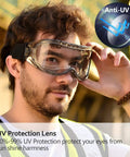 Over Glasses Safety Goggles For Men And Women Anti Fog And Anti Scratch HD Lens ANSI Z87 And EN166 Approved Eye Protection
