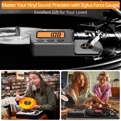 Digital Turntable Stylus Tracking Force Gauge For Vinyl Enthusiasts, Precise Cartridge Pressure Scale With Digital Readout To Protect Records, Improve Sound, And Fine Tune Your Tonearm Setup on turntable