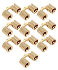 10 Pack 12mm Brass Hidden Cylindrical Hinges for Jewelry Boxes Polished Brass Concealed Install 180 Degree Opening hardware